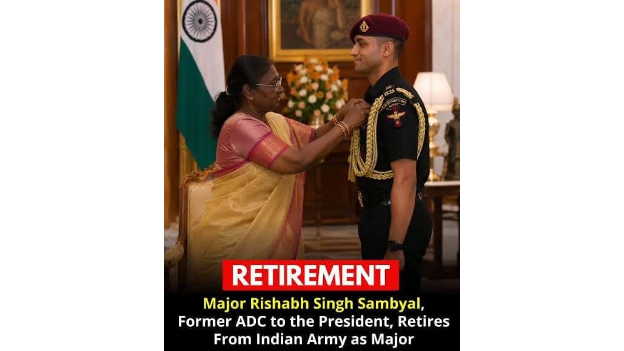 Major Rishab Singh Retires from Army After Distinguished Service