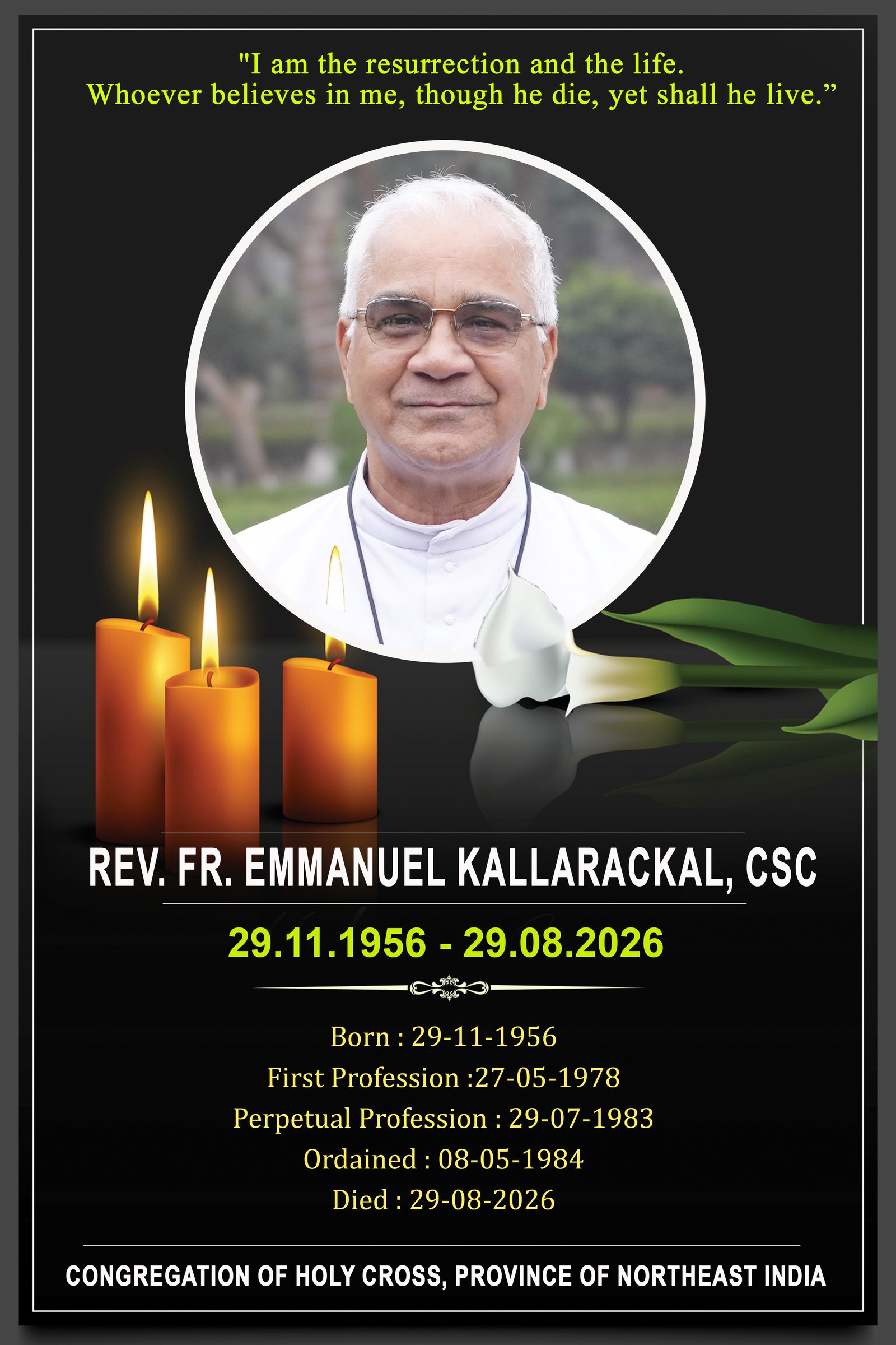 Fr Emmanuel Kallarackal, Former Holy Cross Principal, Passes Away